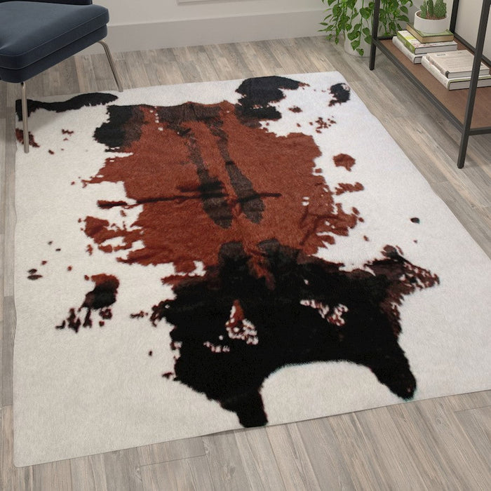 Flash Furniture Barstow Faux Cowhide Rug