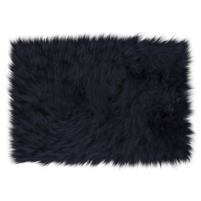 Flash Furniture Chalet 2X3 Faux Fur Rug, Black - YTG-RGS1917-23-BK-GG