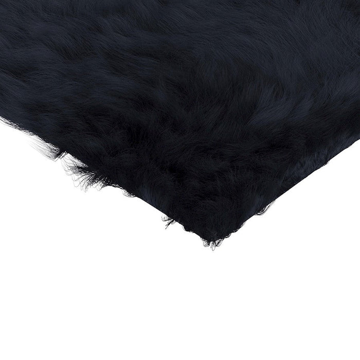 Flash Furniture Chalet 2X3 Faux Fur Rug, Black