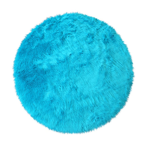 Flash Furniture Chalet 4X4 Faux Fur Rug, Turquoise - YTG-RGS1917-44-TQ-GG