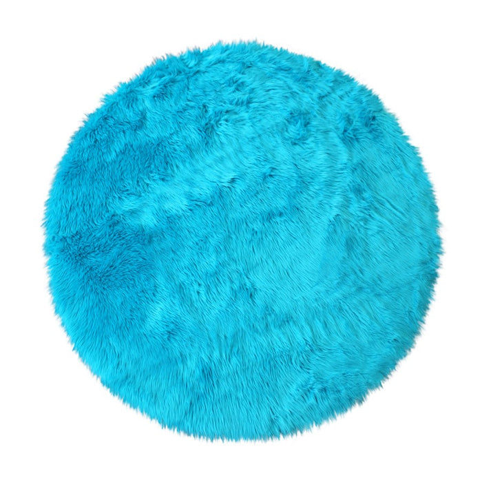 Flash Furniture Chalet 5X5 Faux Fur Rug, Turquoise - YTG-RGS1917-55-TQ-GG