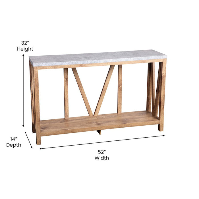 Flash Charlotte Entry Table, Warm Oak