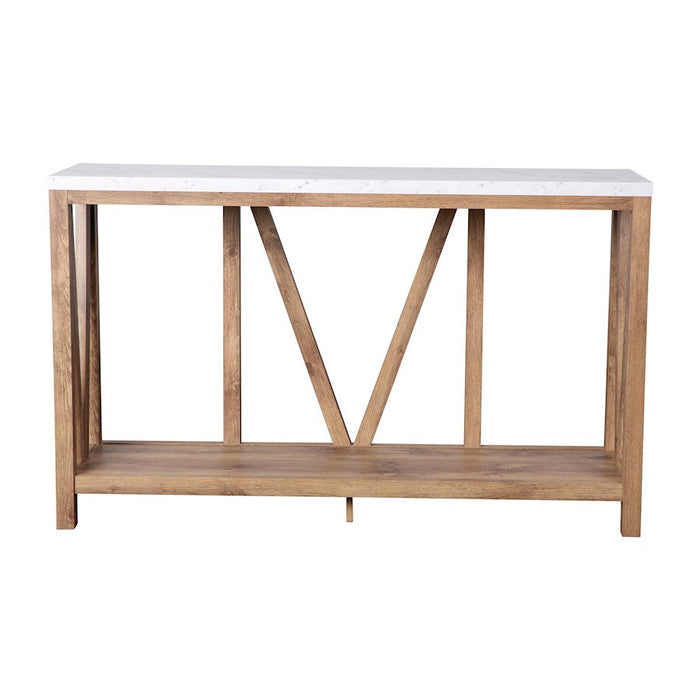 Flash Charlotte Entry Table, Warm Oak