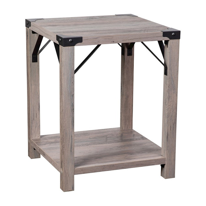 Flash Wyatt Wash 2 Tier Side Table, Gray - ZG-036-GY-GG