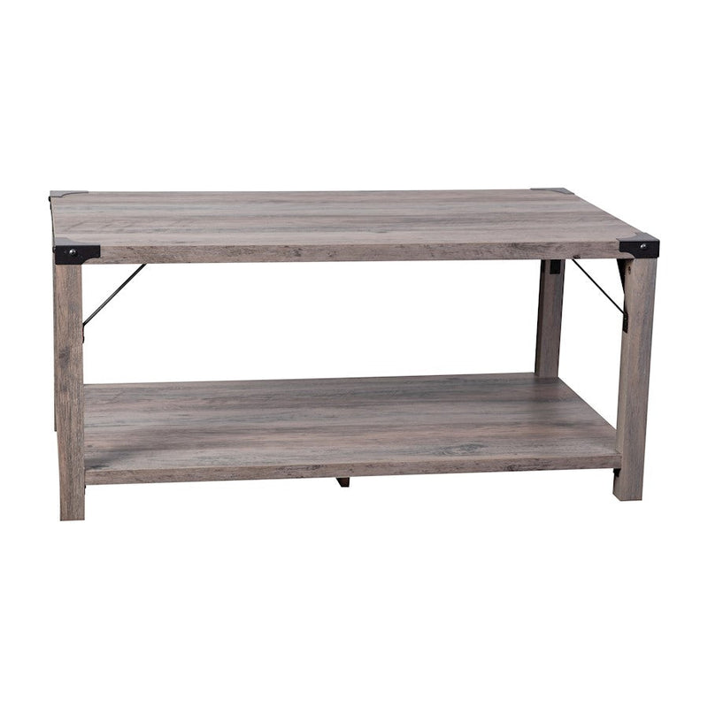 Flash Wyatt Wash 2 Tier Coffee Table, Gray - ZG-037-GY-GG