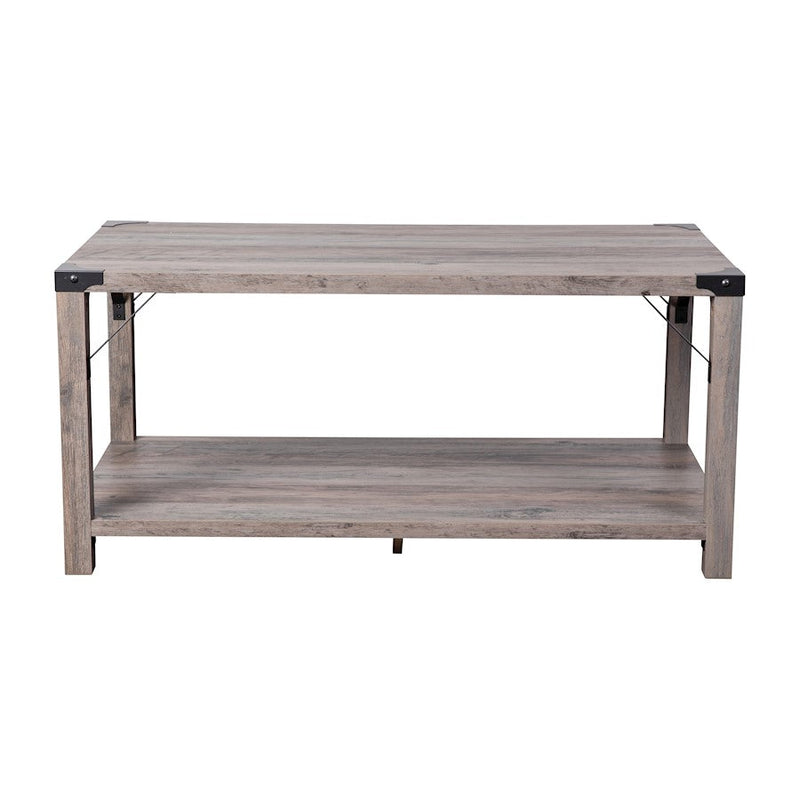 Flash Wyatt Wash 2 Tier Coffee Table, Gray