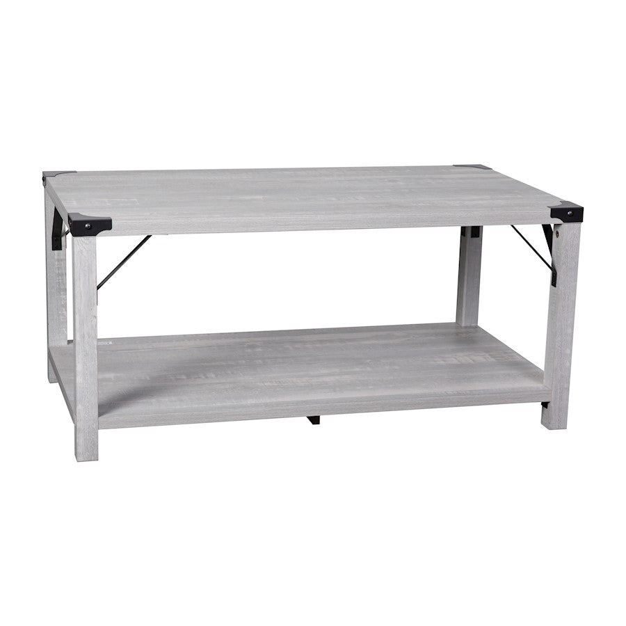 Flash Wyatt 2 Tier Coffee Table, Aspen Gray - ZG-037-LTGY-GG