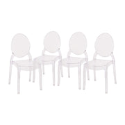 Flash Furniture Revna Crystal Wide Ghost Chairs, 4, Clear - ZH-GHOST-OVR-4-GG