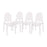 Flash Furniture Revna Crystal Wide Ghost Chairs, 4, Clear - ZH-GHOST-OVR-4-GG