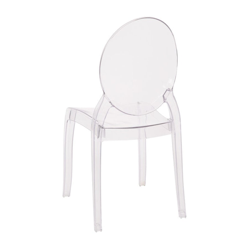 Flash Furniture Revna Crystal Wide Ghost Chairs, Set Of 4, Clear