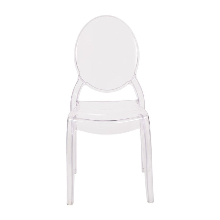 Flash Furniture Revna Crystal Wide Ghost Chairs, Set Of 4, Clear