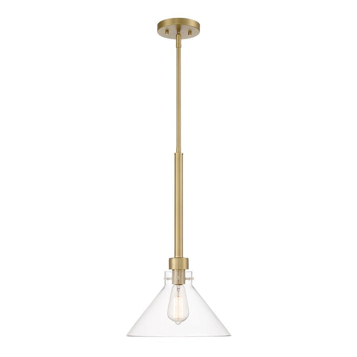 Designers Fountain Willow Creek 12" 1 Light Pendant, Gold/Clear - D204M-12P-BG