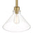 Designers Fountain Willow Creek 1 Light Pendant, Gold/Clear