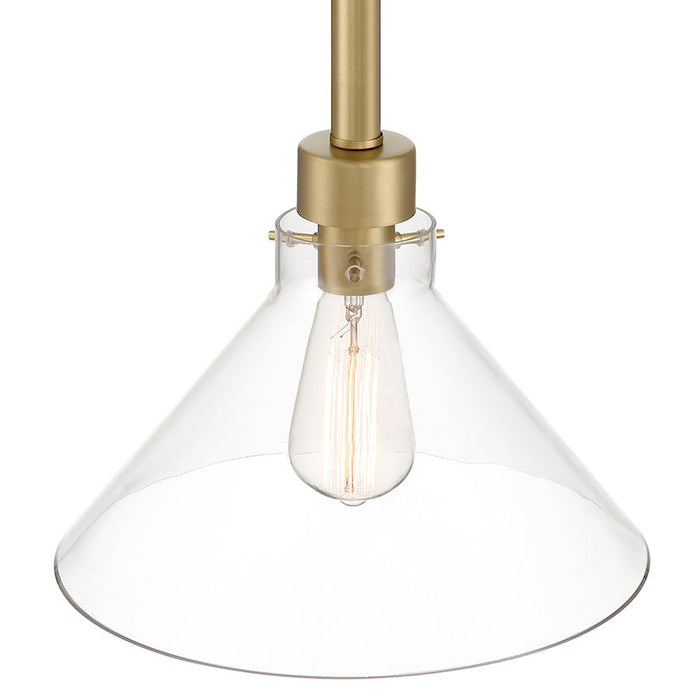 Designers Fountain Willow Creek 1 Light Pendant, Gold/Clear