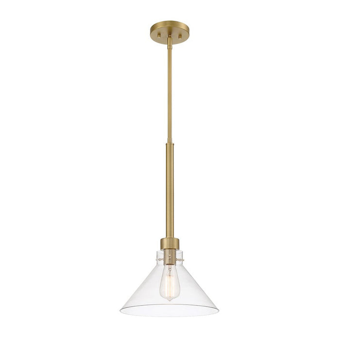 Designers Fountain Willow Creek 1 Light Pendant, Gold/Clear