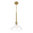 Designers Fountain Willow Creek 1 Light Pendant, Gold/Clear