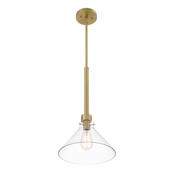 Designers Fountain Willow Creek 1 Light Pendant, Gold/Clear