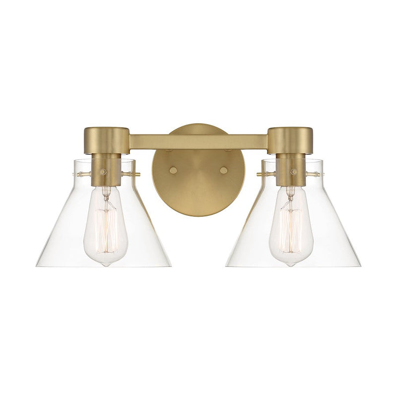 Designers Fountain Willow Creek 16.5" 2 Light Vanity, Gold/Clear - D204M-2B-BG