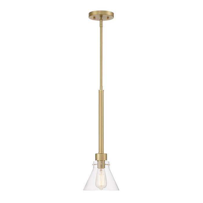 Designers Fountain Willow Creek 7" 1 Light Pendant, Gold/Clear - D204M-7P-BG