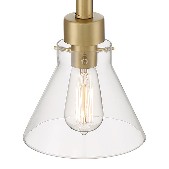 Designers Fountain Willow Creek 1 Light Pendant, Gold/Clear