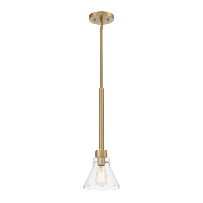 Designers Fountain Willow Creek 1 Light Pendant, Gold/Clear