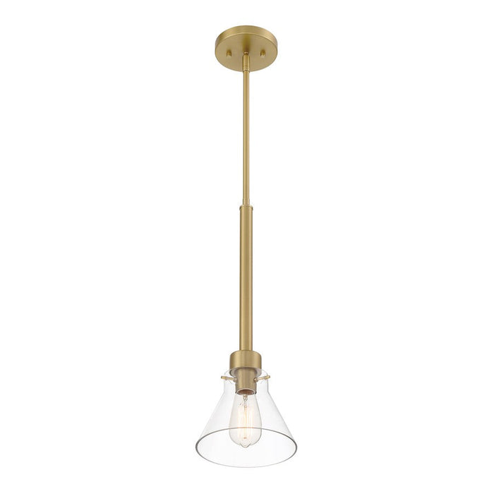 Designers Fountain Willow Creek 1 Light Pendant, Gold/Clear