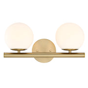 Designers Fountain Crown Heights 2 Light Vanity, Gold/Etched Opal - D252C-2B-BG