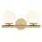 Designers Fountain Crown Heights 2 Light Vanity, Gold/Etched Opal - D252C-2B-BG