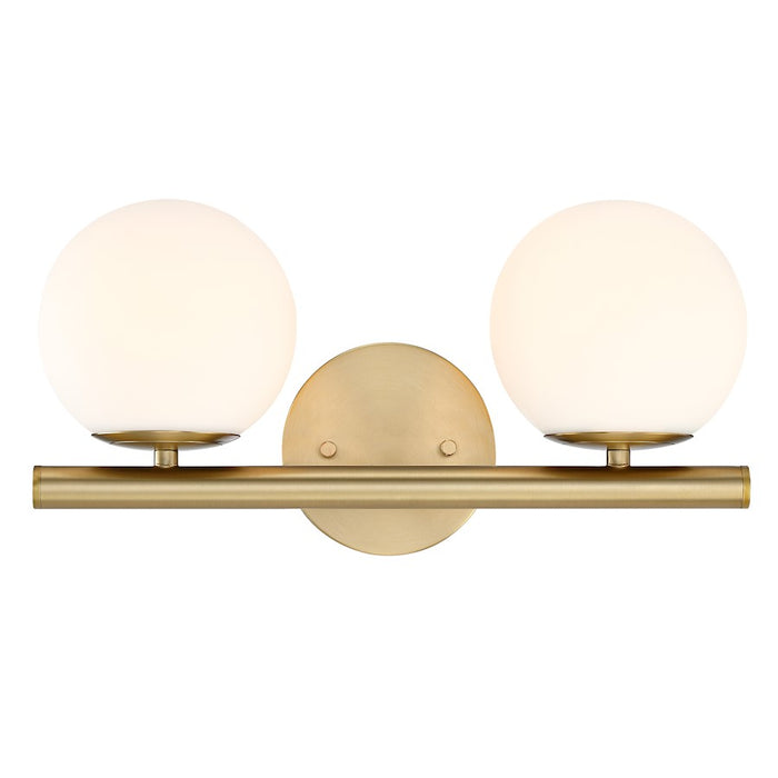 Designers Fountain Crown Heights 2 Light Vanity, Gold/Etched Opal - D252C-2B-BG