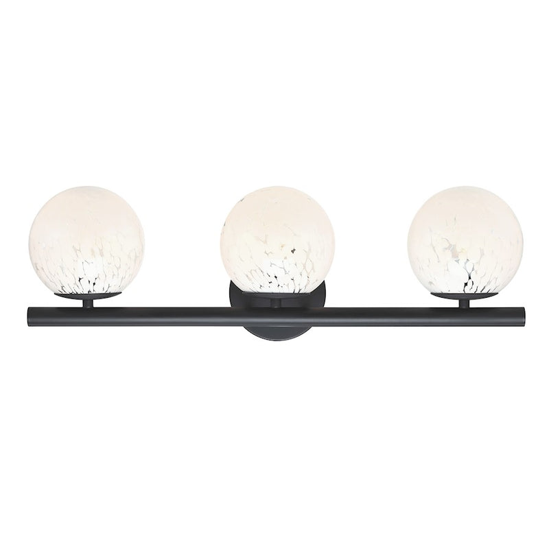 Designers Fountain Crown Heights 3 Light Vanity, Black/White - D252C-3B-AG-MB