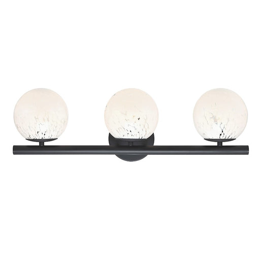 Designers Fountain Crown Heights 3 Light Vanity, Black/White - D252C-3B-AG-MB