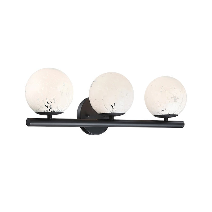 Designers Fountain Crown Heights 3 Light Vanity, Black/White