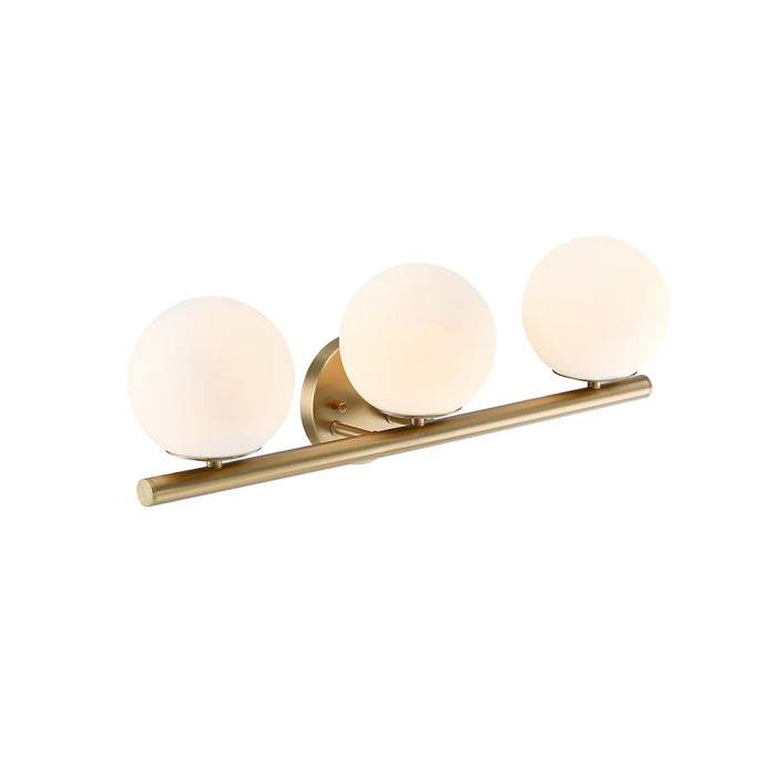 Designers Fountain Crown Heights 3 Light Vanity, Gold/Etched Opal