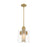 Designers Fountain Latitude 9.5" 3 Light Pendant, Gold/Clear