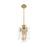 Designers Fountain Latitude 9.5" 3 Light Pendant, Gold/Clear