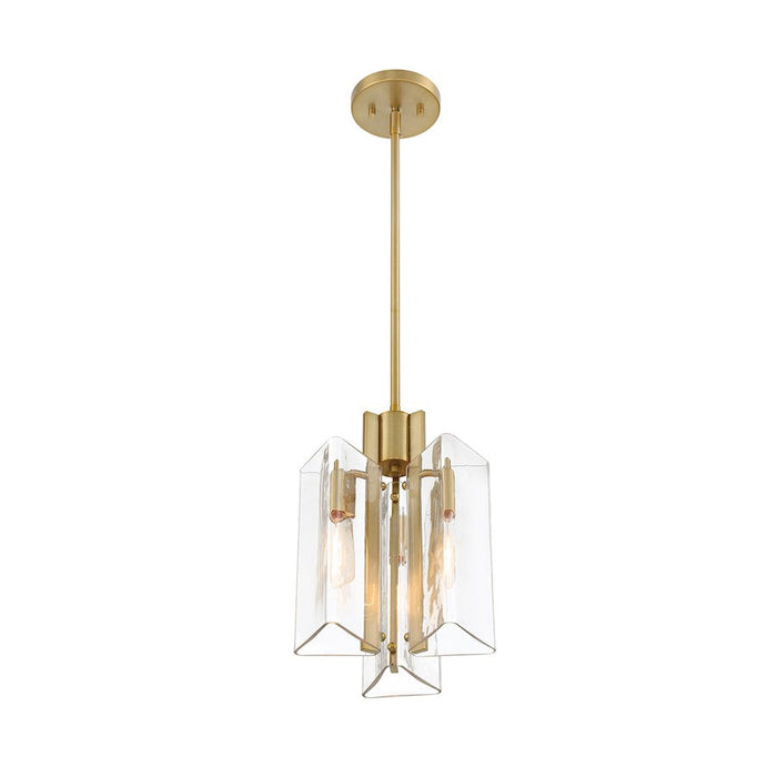 Designers Fountain Latitude 9.5" 3 Light Pendant, Gold/Clear