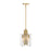 Designers Fountain Latitude 9.5" 3 Light Pendant, Gold/Clear