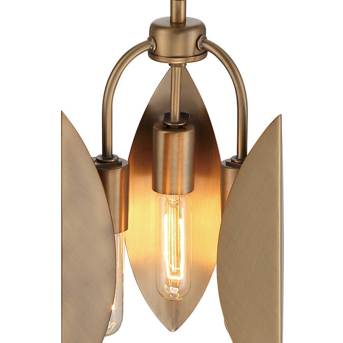 Designers Fountain Eden 8.5" 3 Light Pendant, Brass/Metal