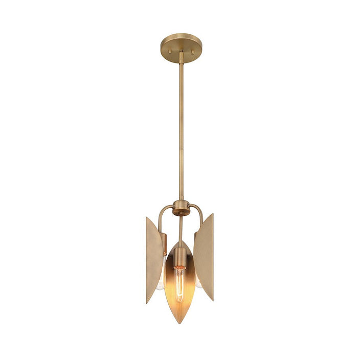 Designers Fountain Eden 8.5" 3 Light Pendant, Brass/Metal