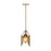 Designers Fountain Eden 8.5" 3 Light Pendant, Brass/Metal