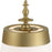 Designers Fountain Ava 1 Light Pendant, Gold/White Fabric