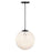 Designers Fountain Circo 1 Light 12.5" Pendant, Black/White Art - D282M-11P-MB