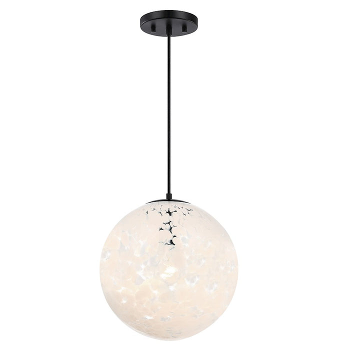 Designers Fountain Circo 1 Light 12.5" Pendant, Black/White Art