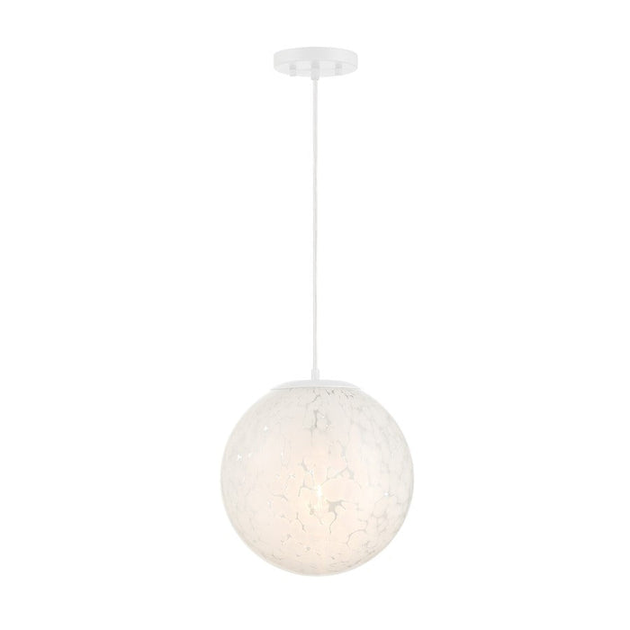 Designers Fountain Circo 12" 1 Light Pendant, White/White Art - D282M-11P-MW