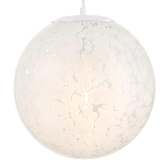 Designers Fountain Circo 1 Light Pendant, White/White Art