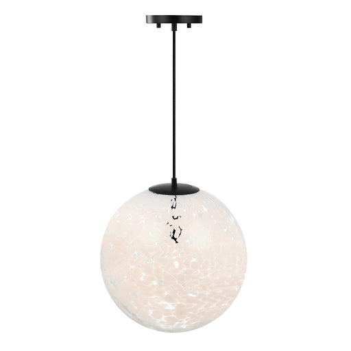 Designers Fountain Circo 1 Light 14.75" Pendant, Black/White Art - D282M-14P-MB