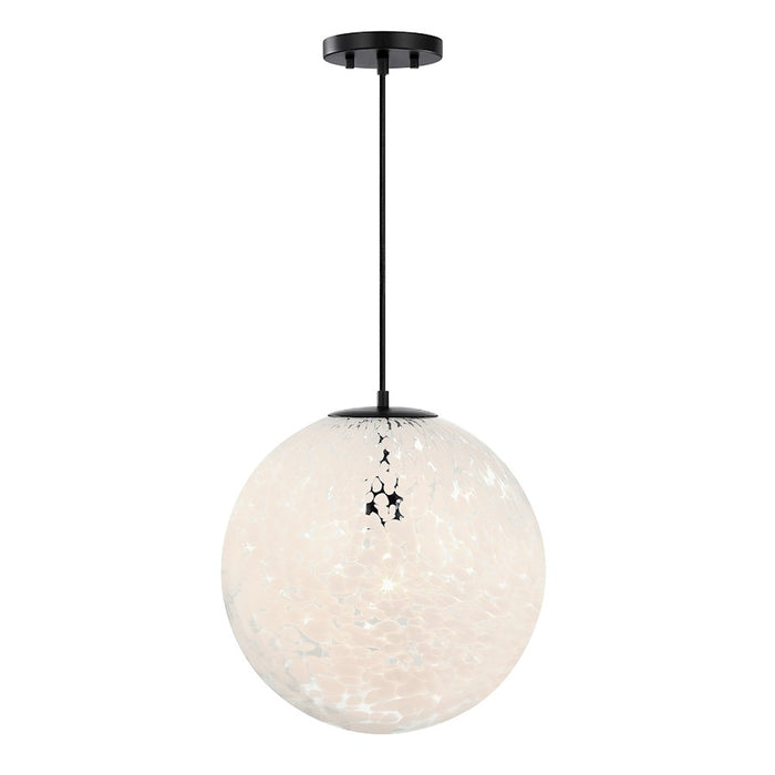 Designers Fountain Circo 1 Light 14.75" Pendant, Black/White Art