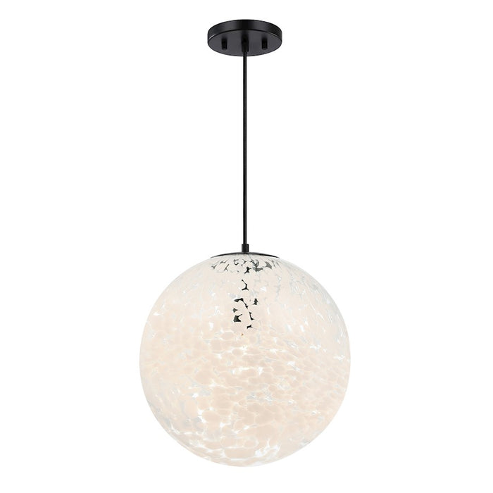 Designers Fountain Circo 1 Light 14.75" Pendant, Black/White Art