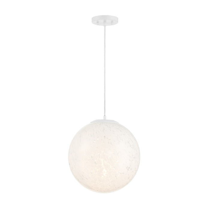 Designers Fountain Circo 14" 1 Light Pendant, White/White Art - D282M-14P-MW