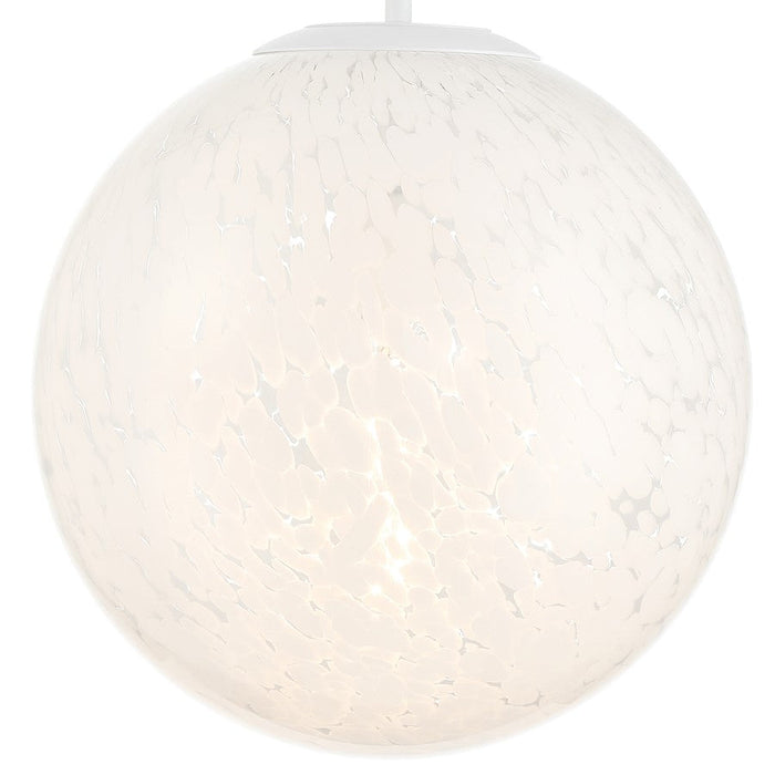 Designers Fountain Circo 1 Light Pendant, White/White Art